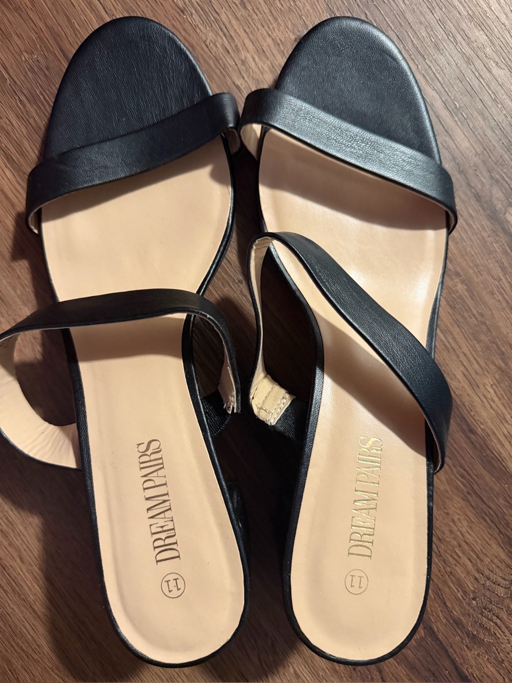 Dream Pairs Black Ankle-Strap Block Heel Sandals Size 11